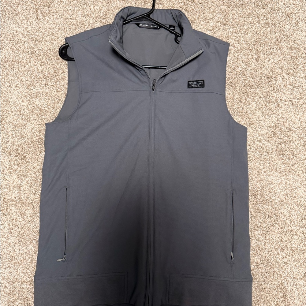 Men’s Travis Mathew Charcoal Zip-Up Vest - Small